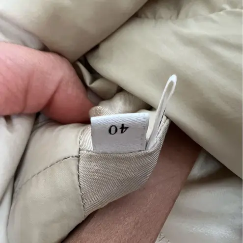 Sandro Gloriana Heart Quilted Jacket in Tan