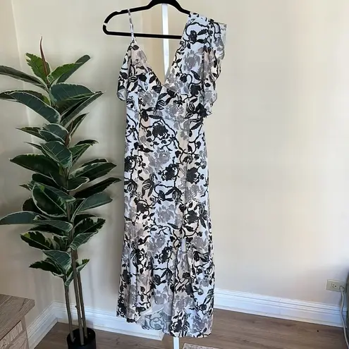 ADEAM Floral Fiesta Maxi Gown size 4 Small Gray