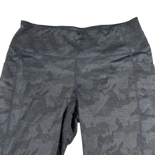 Mondetta Performance Leggings Camo Print Athletic Tights with Pockets L