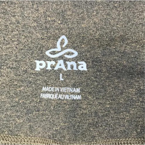 prAna Tight Knit Leggings Sz L Green Cozy Outdoor Travel Athletic Hiking Yoga