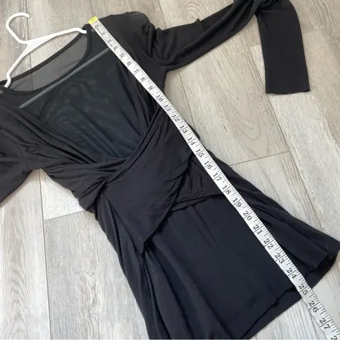 Bailey 44 Top Black (small) wrap sheer stretchy going out date night party