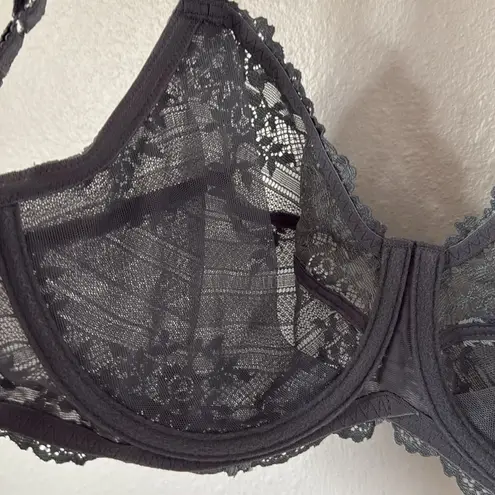 Wacoal Embrace Lace Underwire Bra Grey 34DDD Quiet Shade Ether