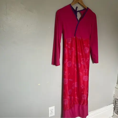 Women’s Pink and Purple Printed Long A