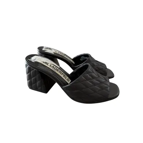 Karl Lagerfeld Paris Sheena Slide Sandal in Black at Nordstrom Size 8 Open Toe