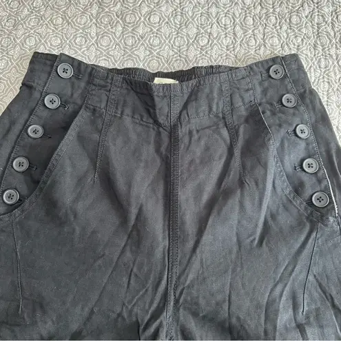 Pilcro Anthropologie Boot Tuck Parachute Pants Size 26 Black