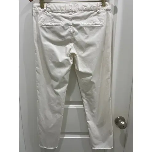 Nili Lotan East Hampton White Slim Leg Pant Sz 0