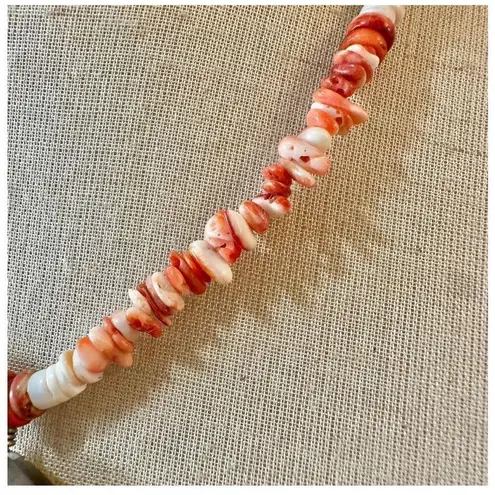 Spiny oyster abalone pendant necklace Orange