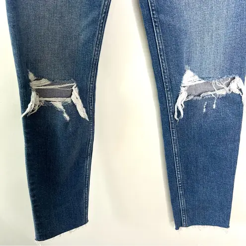 RE/DONE 90s High Rise Ankle Crop Distressed Jeans - Size 24