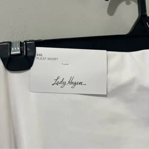 Lady Hagen NEW Womens White Pleated Skort Golf Tennis Biking Plus Size XXL