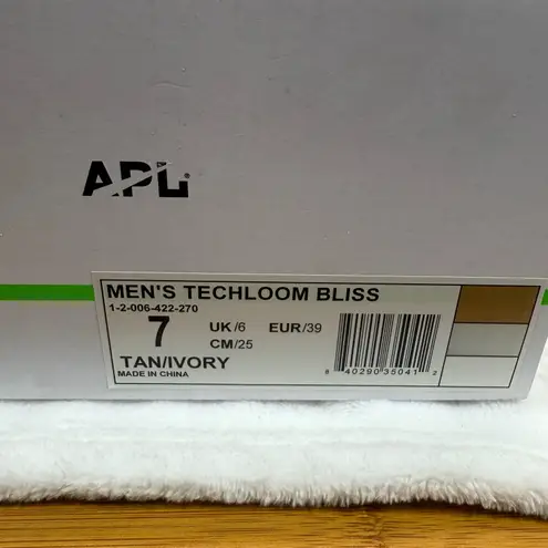 Athletic Propulsion Labs Athletic Propulsion Labs APL Techloom Bliss Slip On Tan Ivory Shoes 7