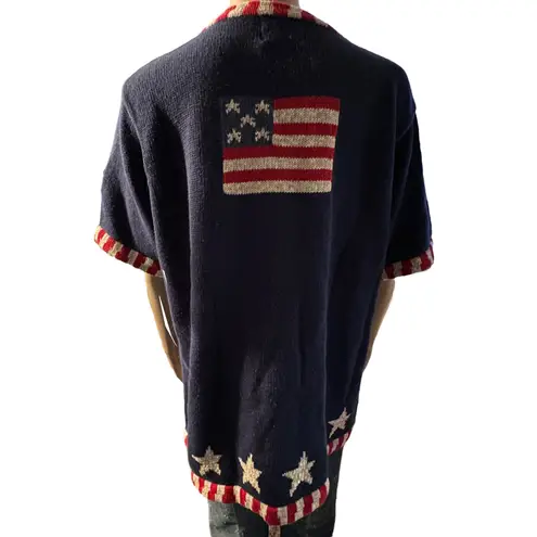 Quacker Factory Patriotic Stars And Striped Cardigan