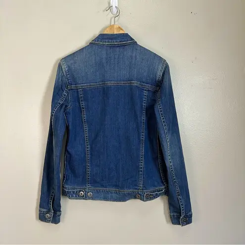 Articles of Society  Taylor Denim Jacket in Clark Blue Distressed Details Size M