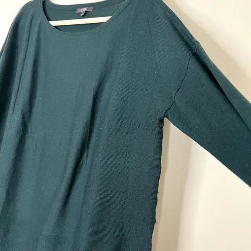 NYDJ Long Sleeve Split Back Slight Boatneck Soft Comfy Sweater Ribbed Detail Lg