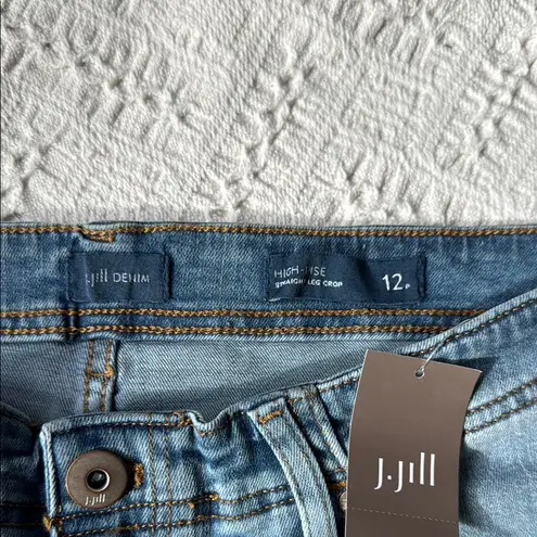 J. Jill Blue Ankle Cropped Jeans Relaxed Fit Size 12P