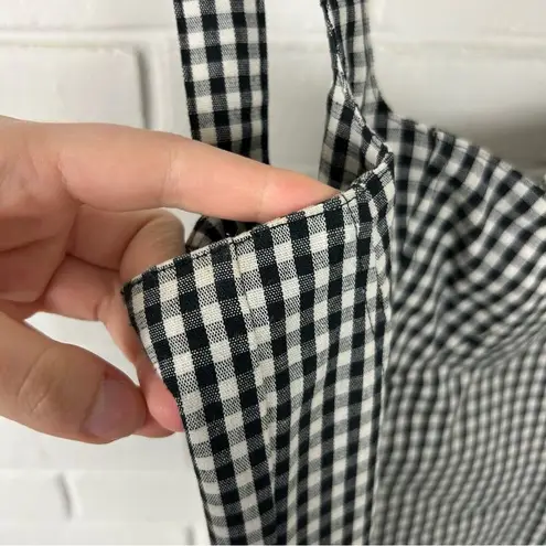 Capulet Lola Bustier Gingham Fitted Black White Midi Dress Size XS