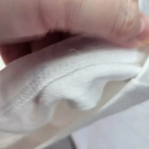 Belle by Kim Gravel Eyelet Jacket Womens XL White Flower Knit Sleeves Pockets