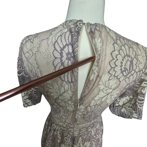 Prómesa Promesa Sleeping Beauty Maxi Dress Lavender Small Floral Lace Cottage Core