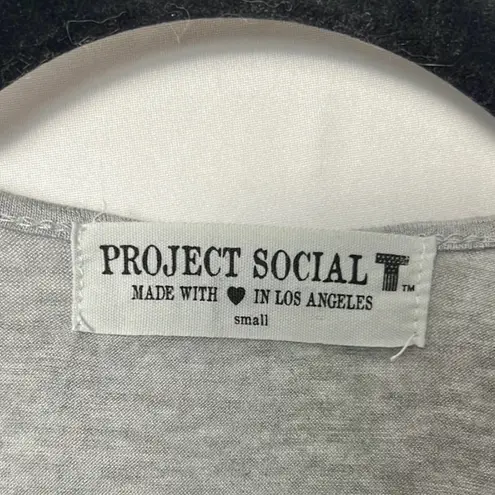 Project Social T  x Urban Outfitters Grey Racerback Tank Top Size Small
