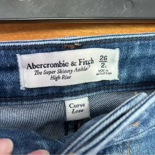 Abercrombie & Fitch The Super Skinny Ankle High Rise Jeans Curve Love 26 2 Long