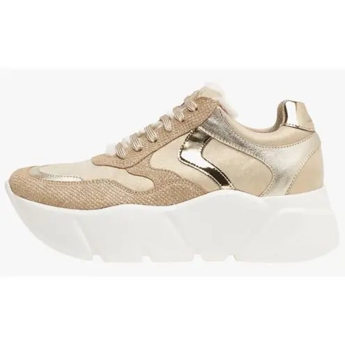 NWOT Voile Blanche Platform Monster Sneakers Sz. 40 (US 10) Gold