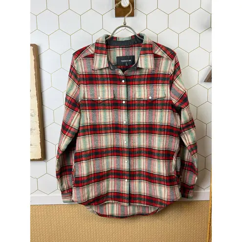 Toad&Co Wool BlendFolk Yeah Shirt Jacket in Red Winterberry