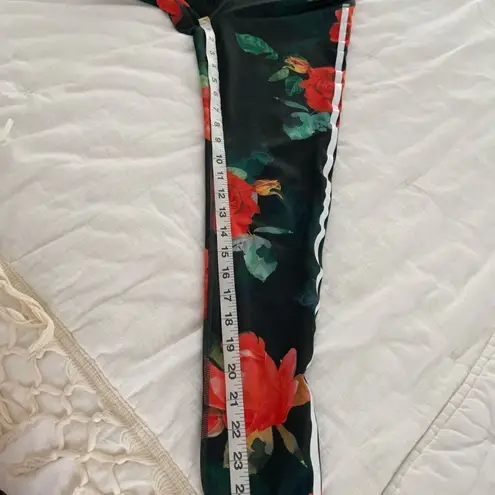 Noli Floral Patterned Striped Leggings