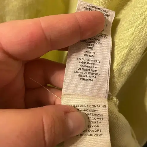 Free People  POPPY BUTTER YELLOW LINEN SKIRT