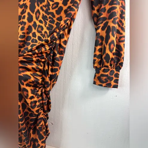 Beautiful XXL Orange and Black Bodycon Dress for a Night Out