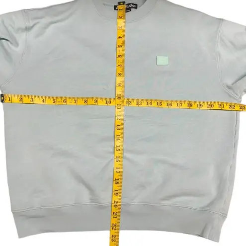 Acne Studios Fairah Face Patch Cotton Sweatshirt Mint Size XXS