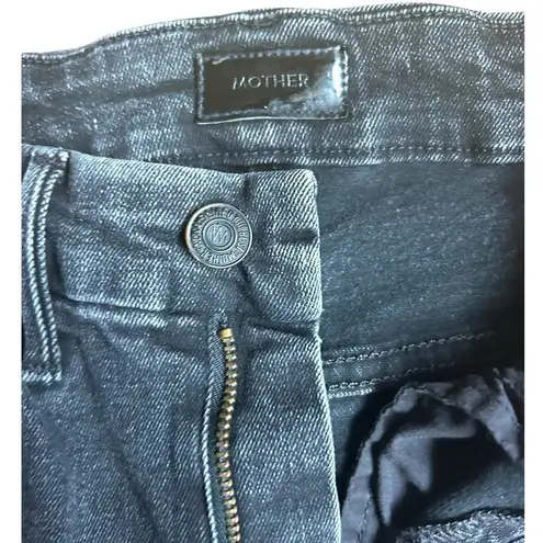 MOTHER The High Waisted Looker Jeans Black Hawk Size 24