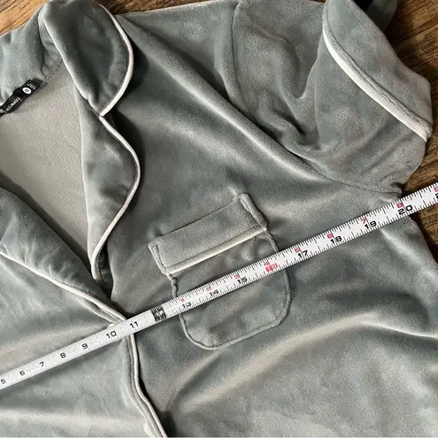 Tart Collections Gray Blue Pajama Set Cozy Sleepwear