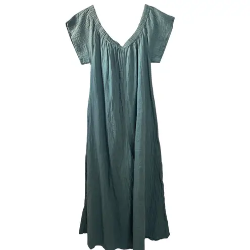 Mara Hoffman Blanche Wide Leg Jumpsuit in Sage Green Size Large Boho