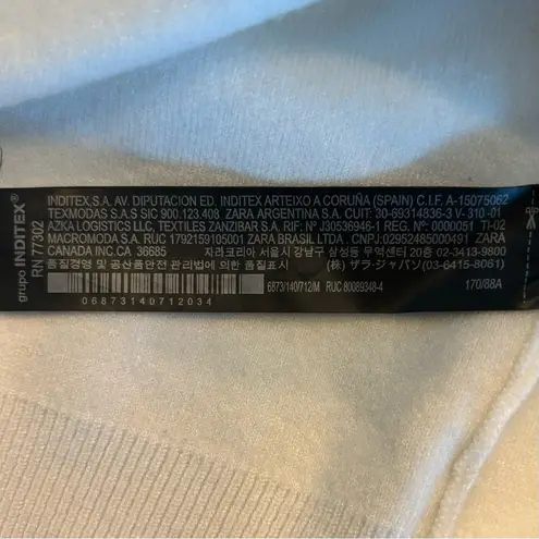 ZARA  Knit Sweater Women’s Medium Oversized Off-white Cream Cable Knit Sleeve