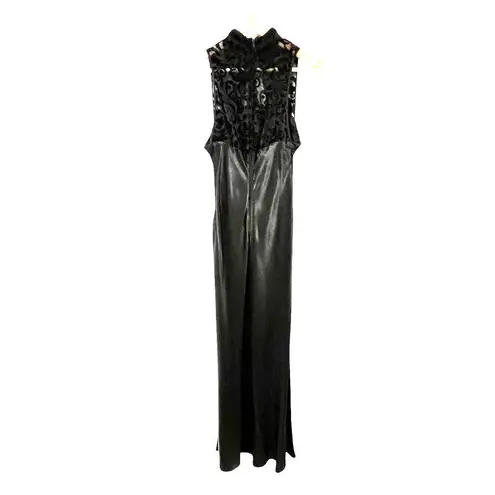 Vintage Zum Zum 90s Y2K Whimsigoth Satin Maxi Dress Size 9/10 Prom Dark Feminine Black