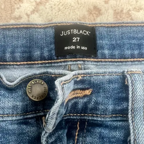 Just Black Destroyed Straight Leg Denim Jeans