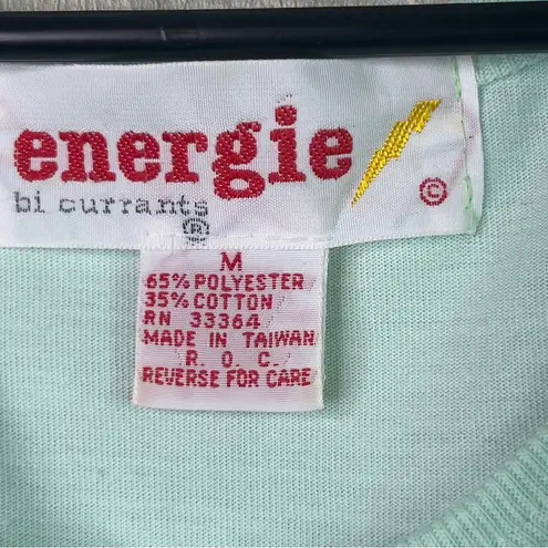 Energie Size Medium Light Green Scoop Neck Tank Top