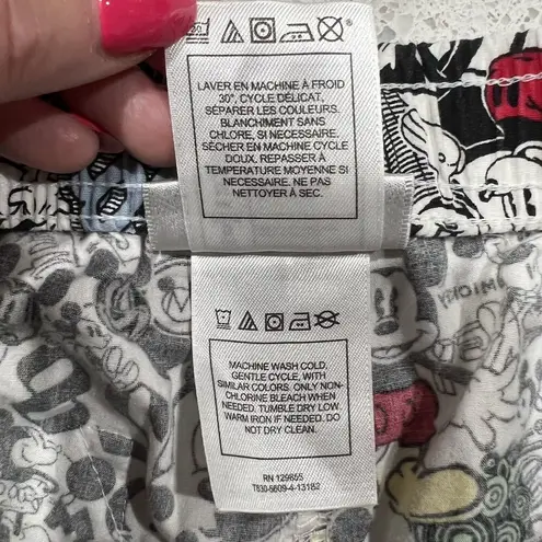 Disney Parks Sz S Mickey Mouse Pajama Pants All Over Print Cotton Lounge Pull On