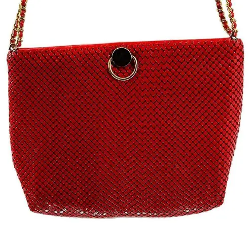 Bueno Vintage Scarlet Red Mesh Shoulder Bag Disco