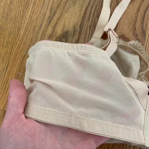 NEW NWT INC INTERNATIONAL CONCEPTS Plus Size Unlined Lace Bra Nude Beige sz 42C