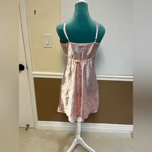 Pi Adonna Women’s Pink & White Paisley Floral Slip Dress