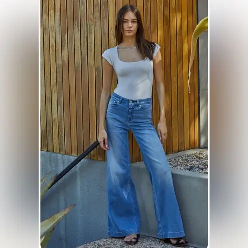 By Together By‎ Together Women’s M Square Neck Cap Sleeve Bodysuit Fog Gray Elevated Basic thumbnail 5