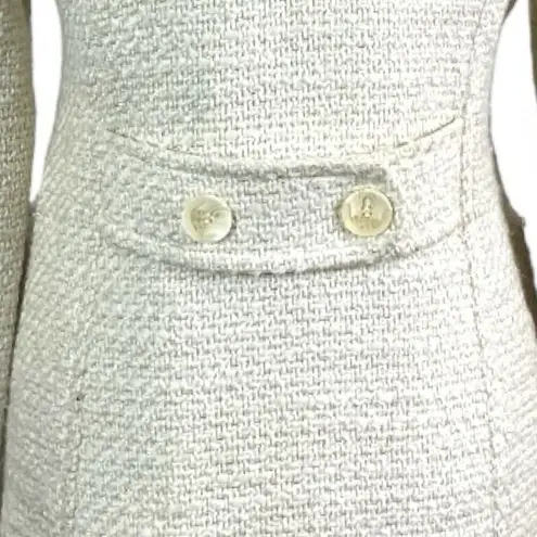 Marvin Richards Women’s Coat Tweed Cream Gold Metallic Size Medium