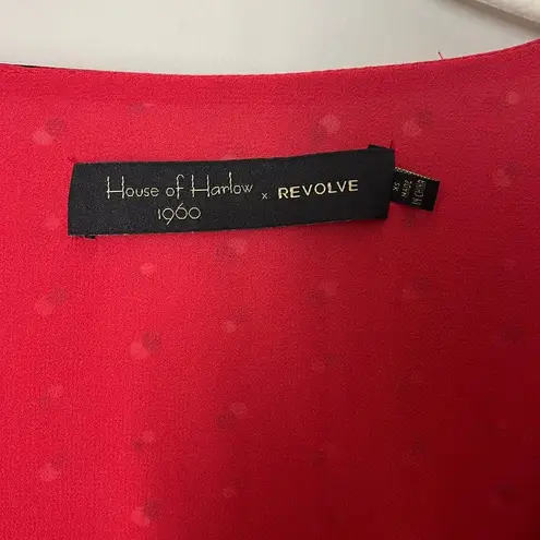 House of Harlow 1960 x Revolve sz. XS Vera Red Polka Dot Jumpsuit