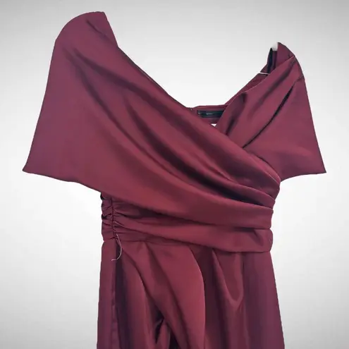 Katie May  Miss Jenn Draped Strapless Statement Mini Dress Size Small‎ Bordeaux