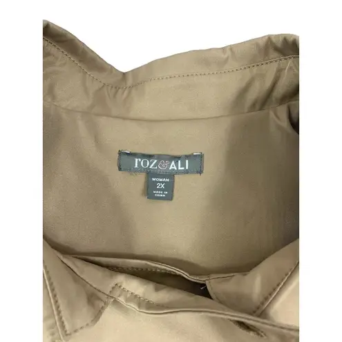 Roz & Ali Women's Tan Water Resistant Coat