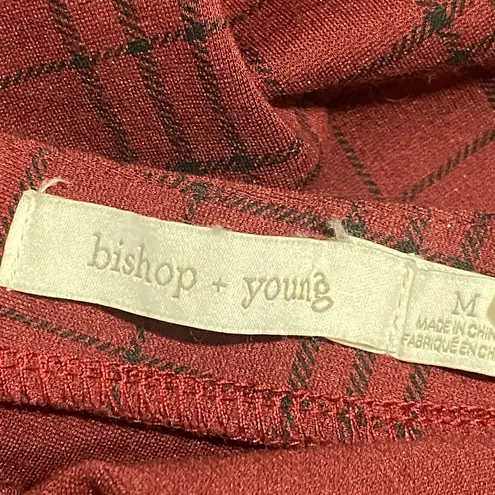 Bishop and Young Ellie Burgundy & Black Plaid Mini Dress