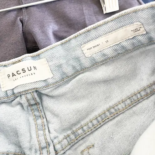 PacSun Light Blue Denim High Waist Mom Short