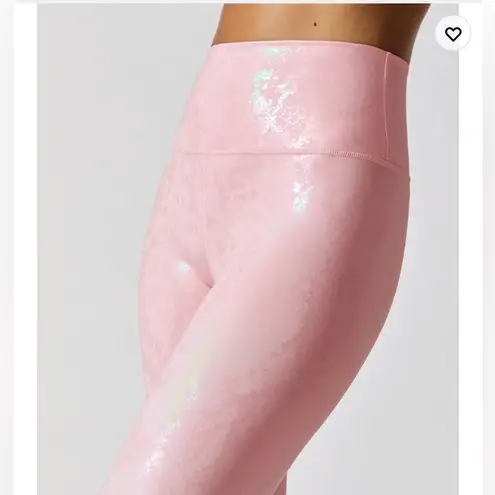 Carbon 38 Metallic Snake High Rise 7/8 Legging in Pink Size XS