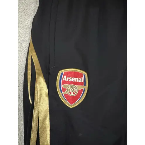 Adidas  FC Arsenal Icon Woven Track Pants Mens‎ Medium 3 Stripes Black/ Gold Med.