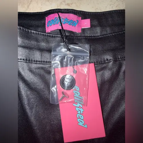 Edikted Luna Faux Leather Flare Jeans - Size Large – NWT